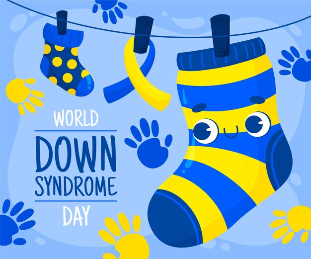 World down syndrome day hand drawn