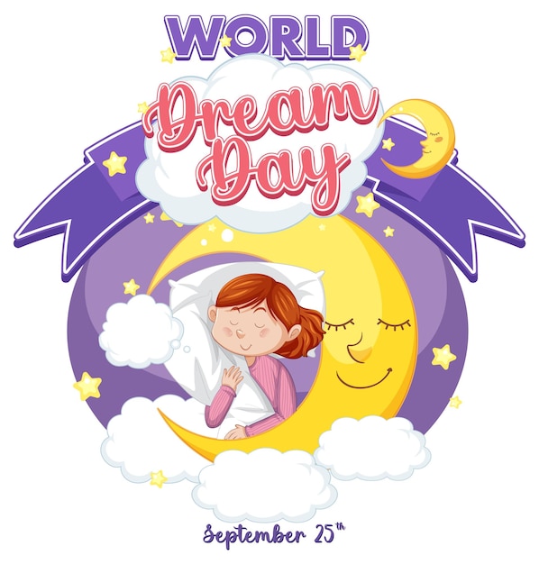 Free vector world dream day banner design