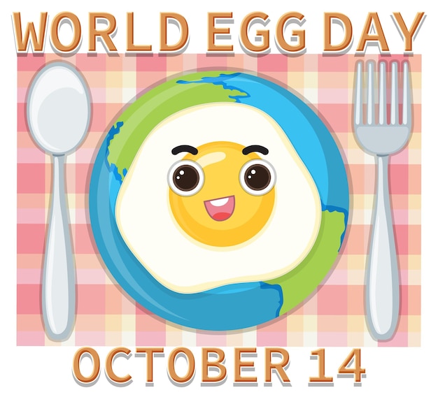 Free Vector world egg day banner or logo design