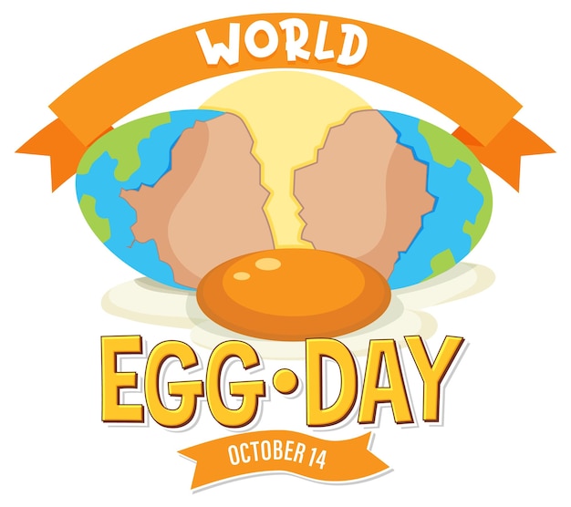 World egg day banner or logo design