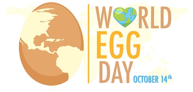 Free Vector world egg day october 14 banner design