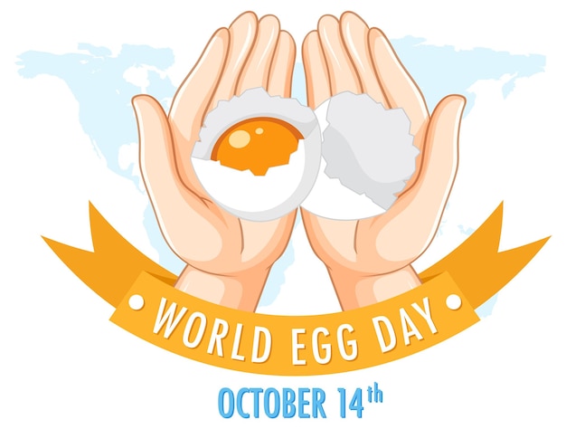 World Egg Day October 14 Banner Design