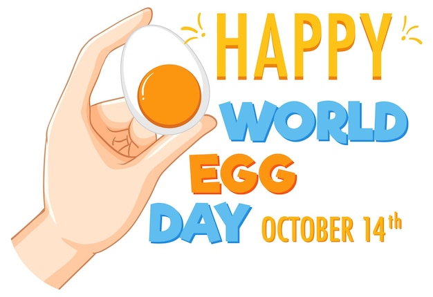 World Egg Day October 14 Banner Design