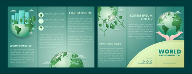 World environment day gradient brochure