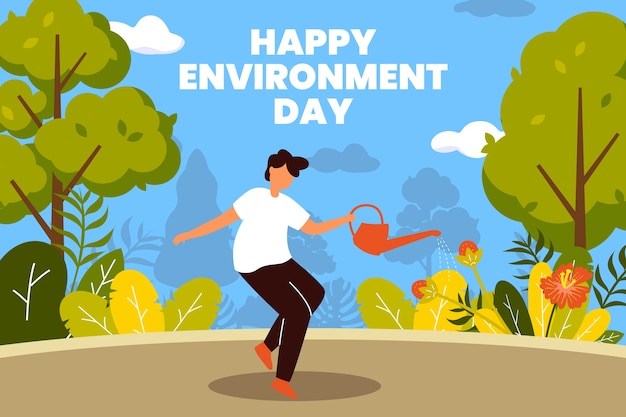 World environment day hand drawn background