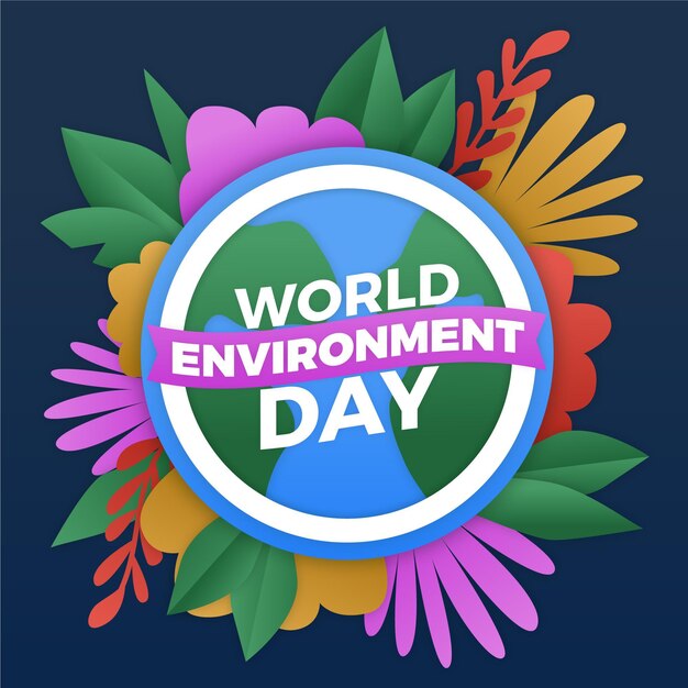 World environment day in paper style