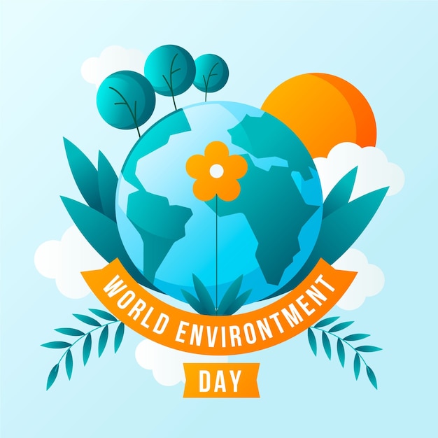 Free Vector world environment day style