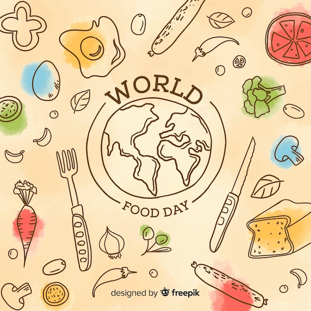 Free vector world food day background design