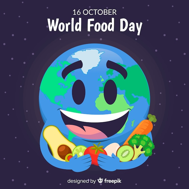 World food day background with earth