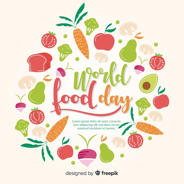 Free Vector world food day background