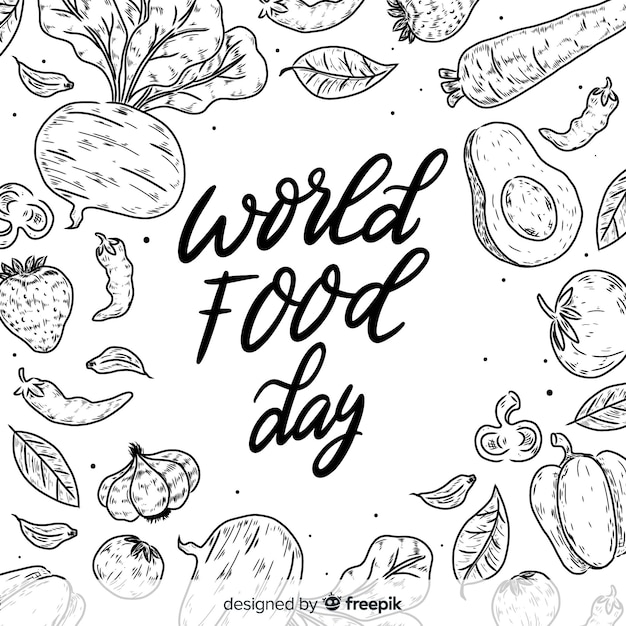 Free Vector world food day background