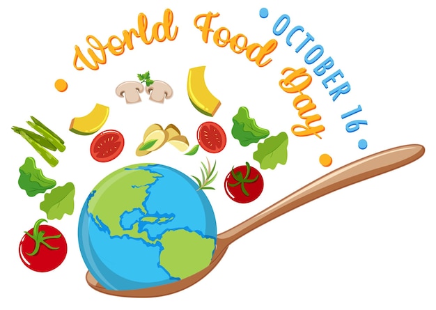 Free Vector world food day banner design