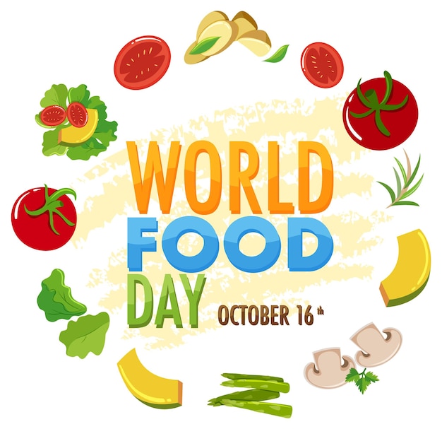 Free Vector world food day banner design