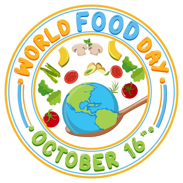 Free Vector world food day banner design