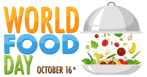 Free Vector world food day banner design