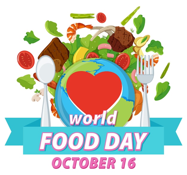 Free Vector world food day banner template