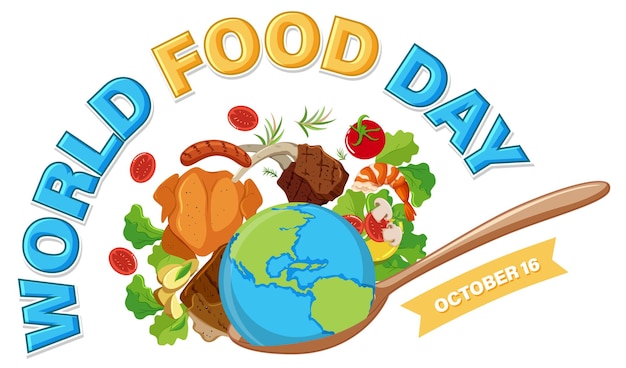 Free Vector world food day banner template