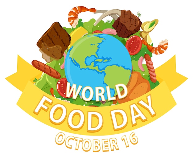 Free Vector world food day banner template