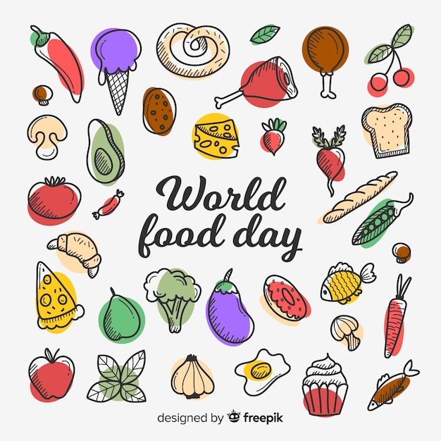 World food day concept in flat design