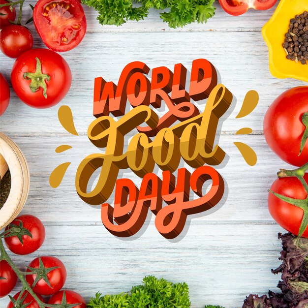 World food day event lettering