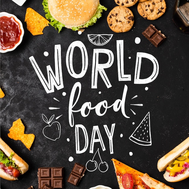 World food day lettering design