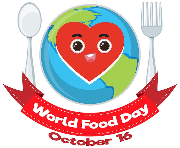 Free Vector world food day poster design