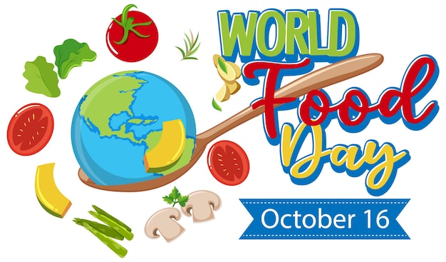 Free Vector world food day poster design