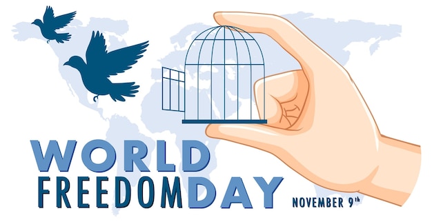 Free vector world freedom day banner design