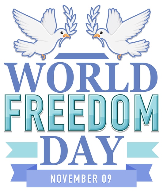 Free Vector world freedom day logo design