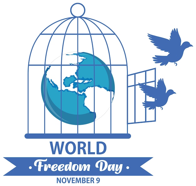 Free vector world freedom day postr template