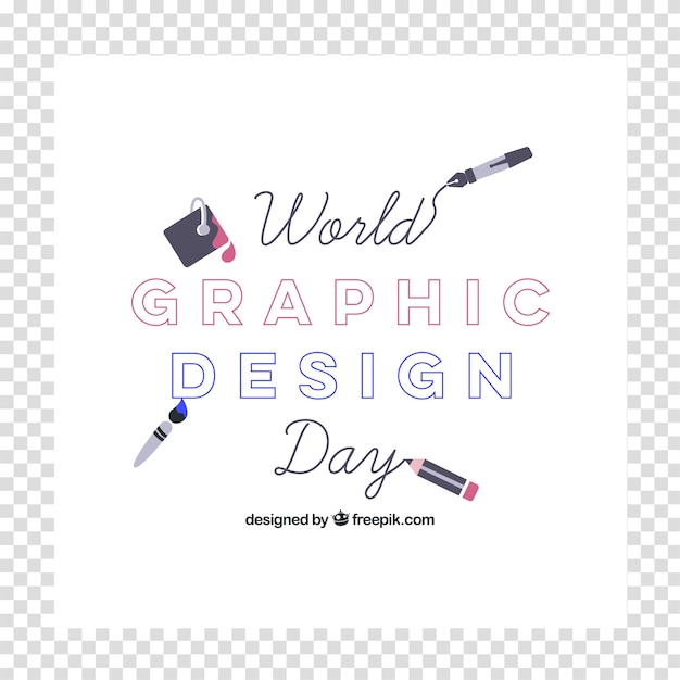 Free vector world graphics day background with typography