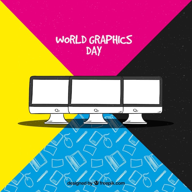 Free Vector world graphics day background 