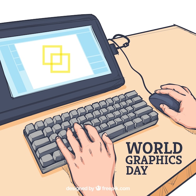 Free Vector world graphics day background 