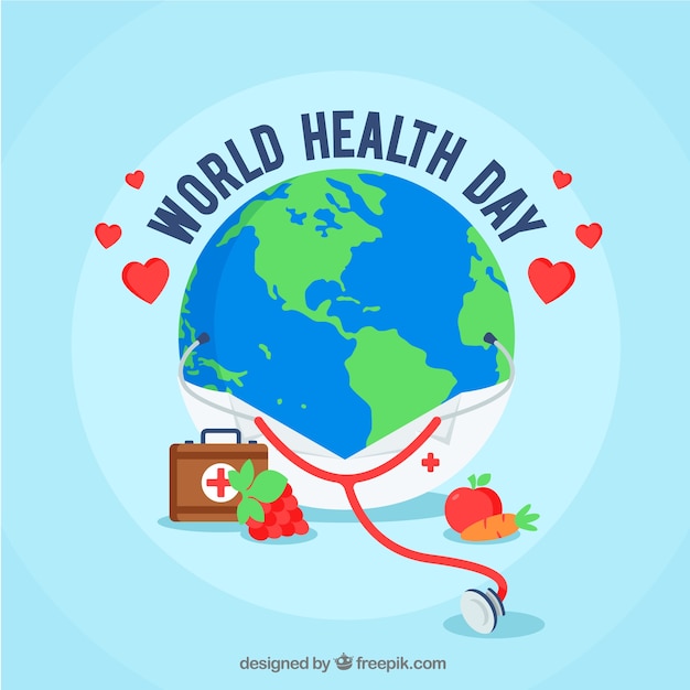 Free vector world health day background in flat style