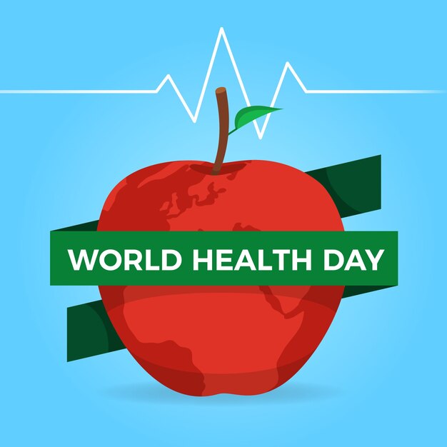 World health day with apple