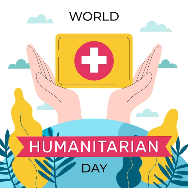 World humanitarian day illustration