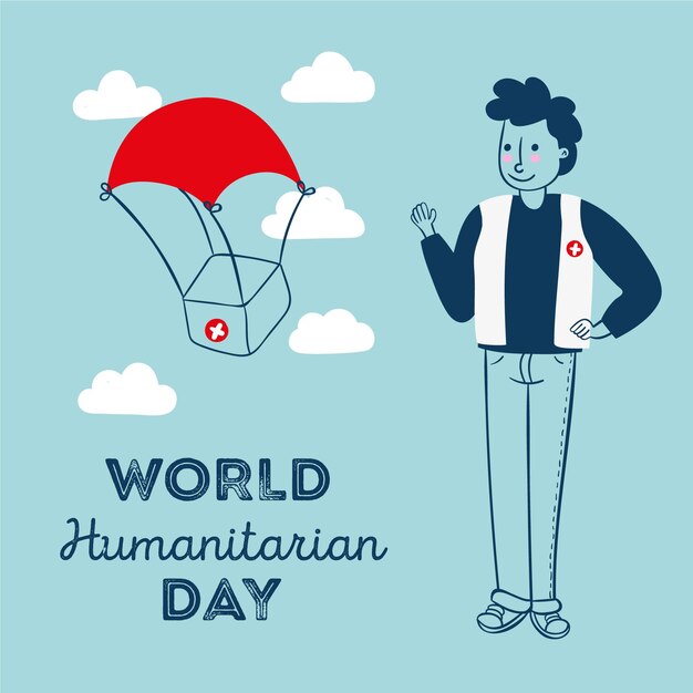 World humanitarian day with aid