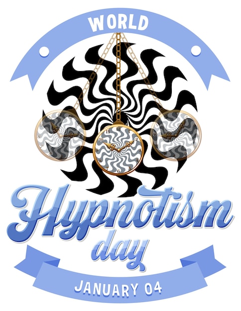 Free vector world hypnotism day banner design