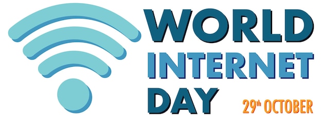 Free Vector world internet day banner design