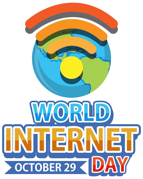 Free vector world internet day banner design