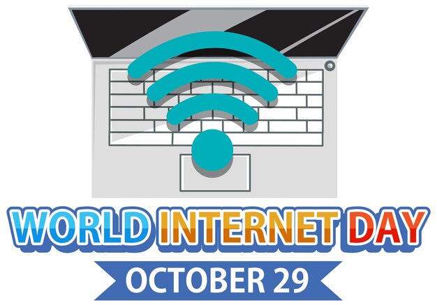 Free vector world internet day banner design