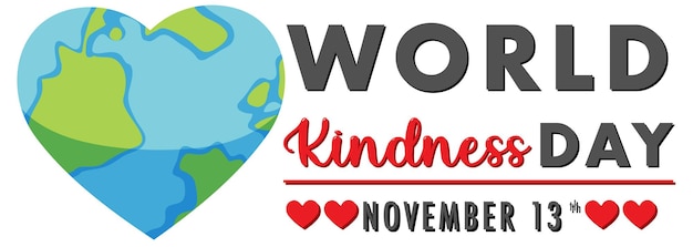 Free Vector world kindness day poster design