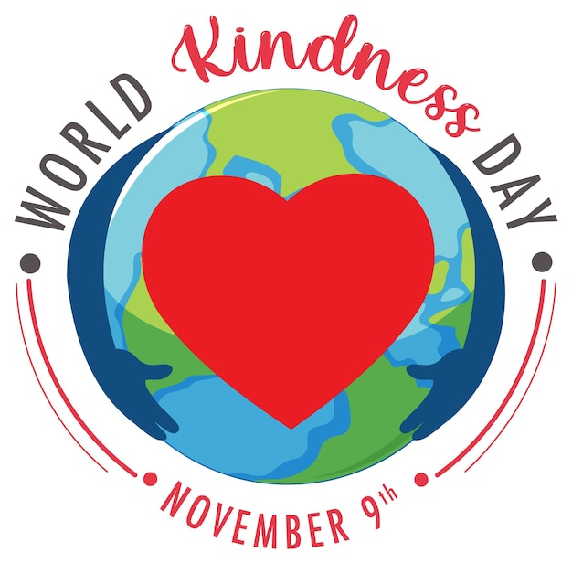 Free Vector world kindness day poster design