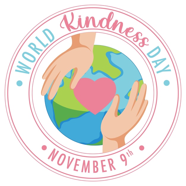 Free Vector world kindness day poster design