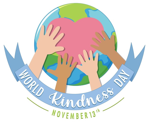 Free Vector world kindness day poster design