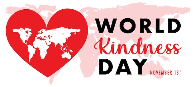 Free Vector world kindness day poster design