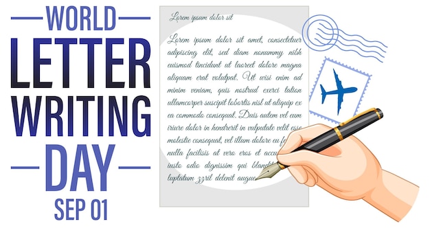 World Letter Writing Day Poster Design