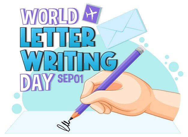 World Letter Writing Day Poster Design