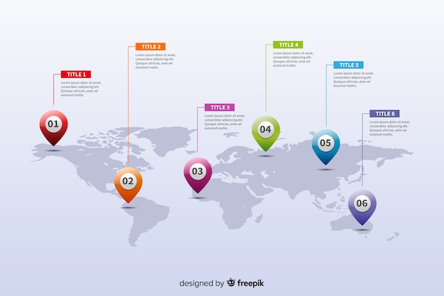 World map business infographic