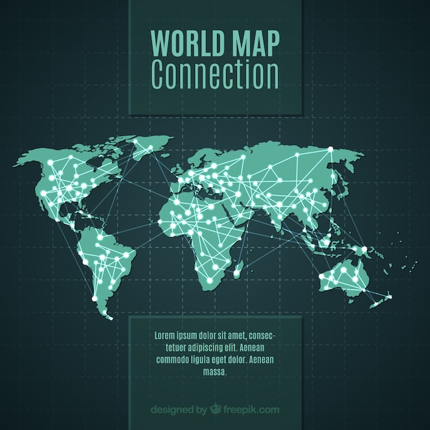 World map conection